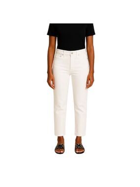 AG Jeans Adriano Goldschmied AG-ED The Isabelle Straight Crop White Denim 25R